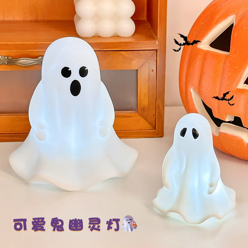 مصباح روح الشبح اللطيف - ضوء ليلي مبتكر للهالوين، دعامة ديكور احتفالية لعرض الطاولة هدية ألعاب الفتيات في عيد الميلاد