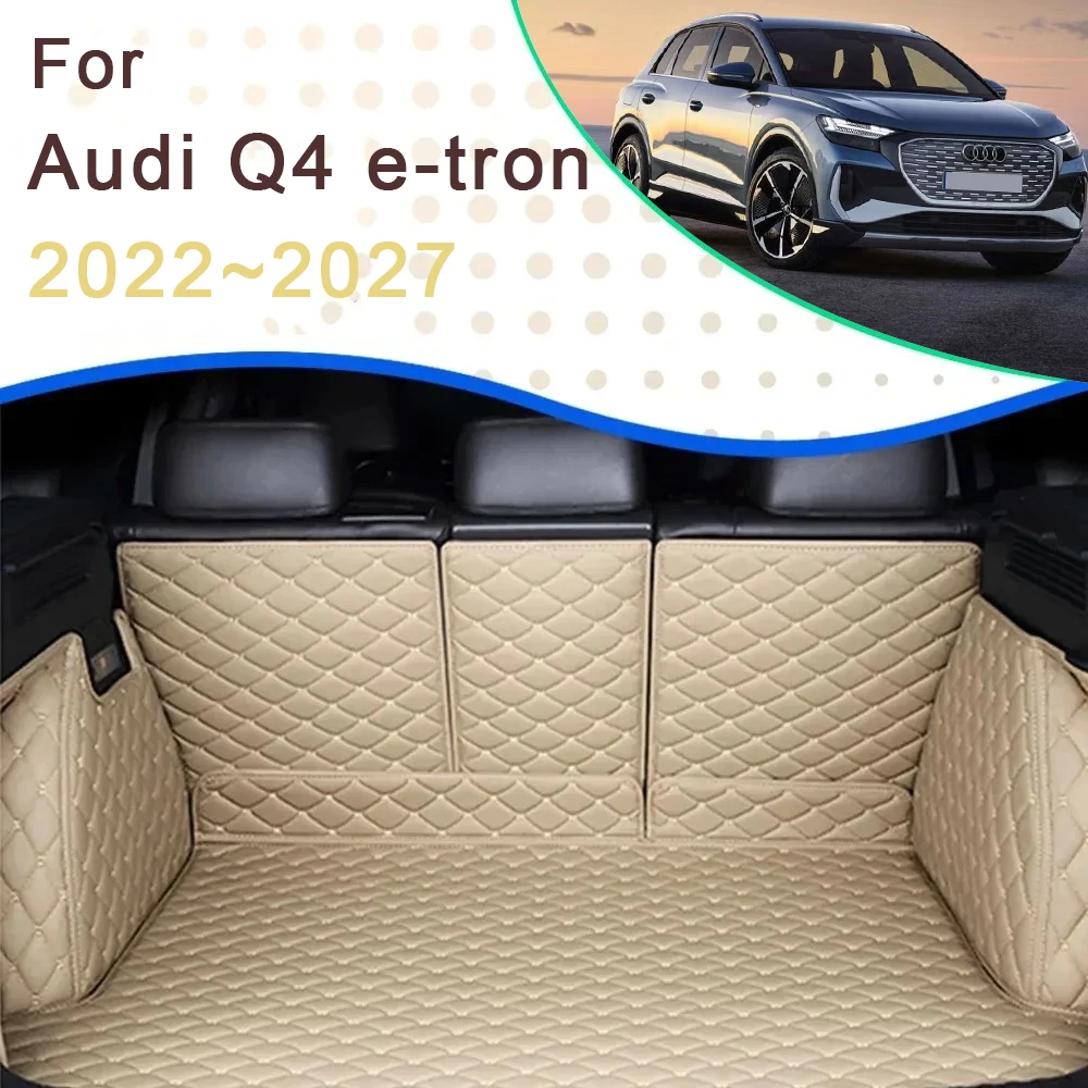 Car Trunk Cargo Liner For Audi Q4 e-tron F4 2022~2027 Waterproof Rug Rear Boor Mats Carpet Pads Auto Accessories 2024 2025 2026