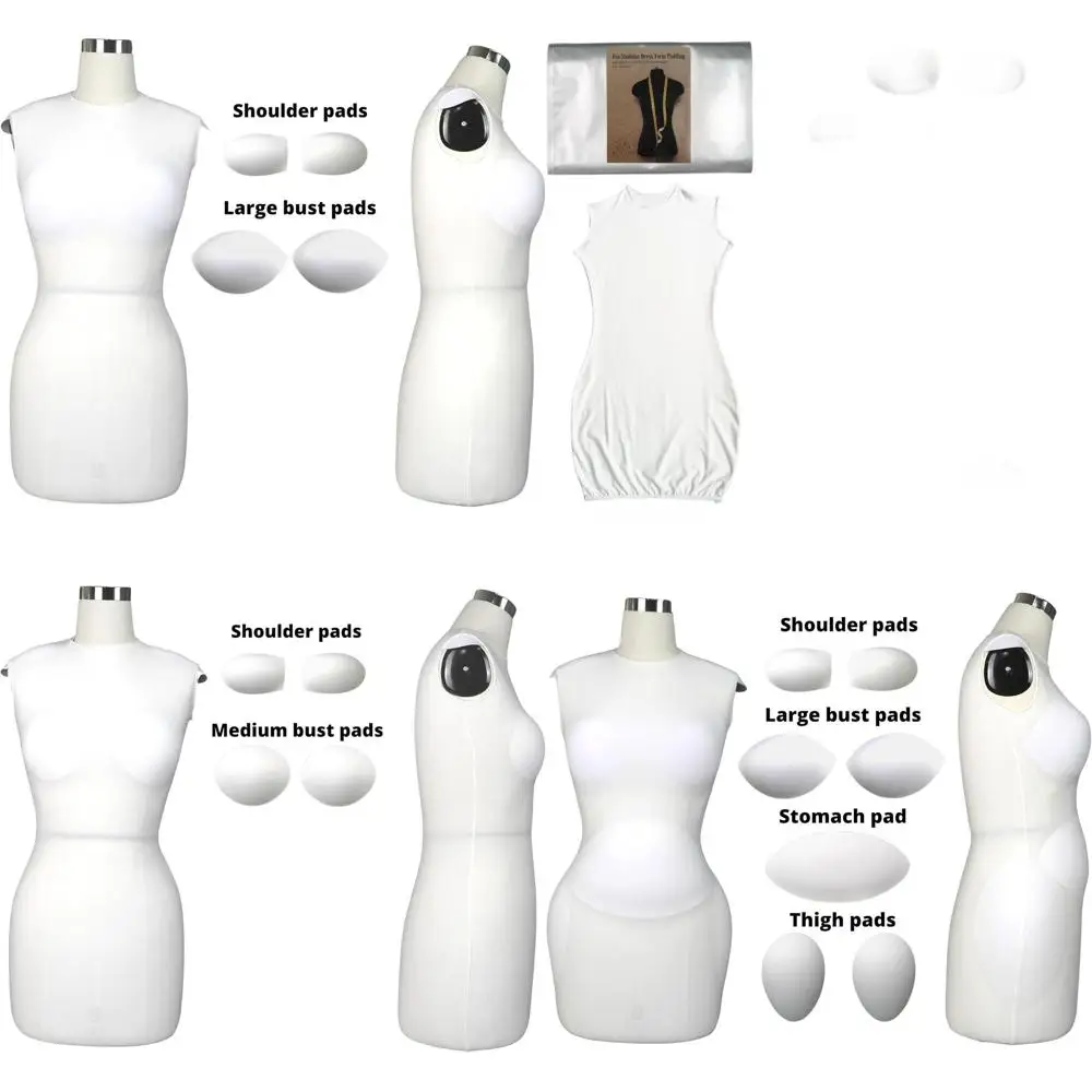 

Adjustable Dress Form Padding Kit for Sewing - 20-Piece Set for Adult Female Tailoring Accessories
