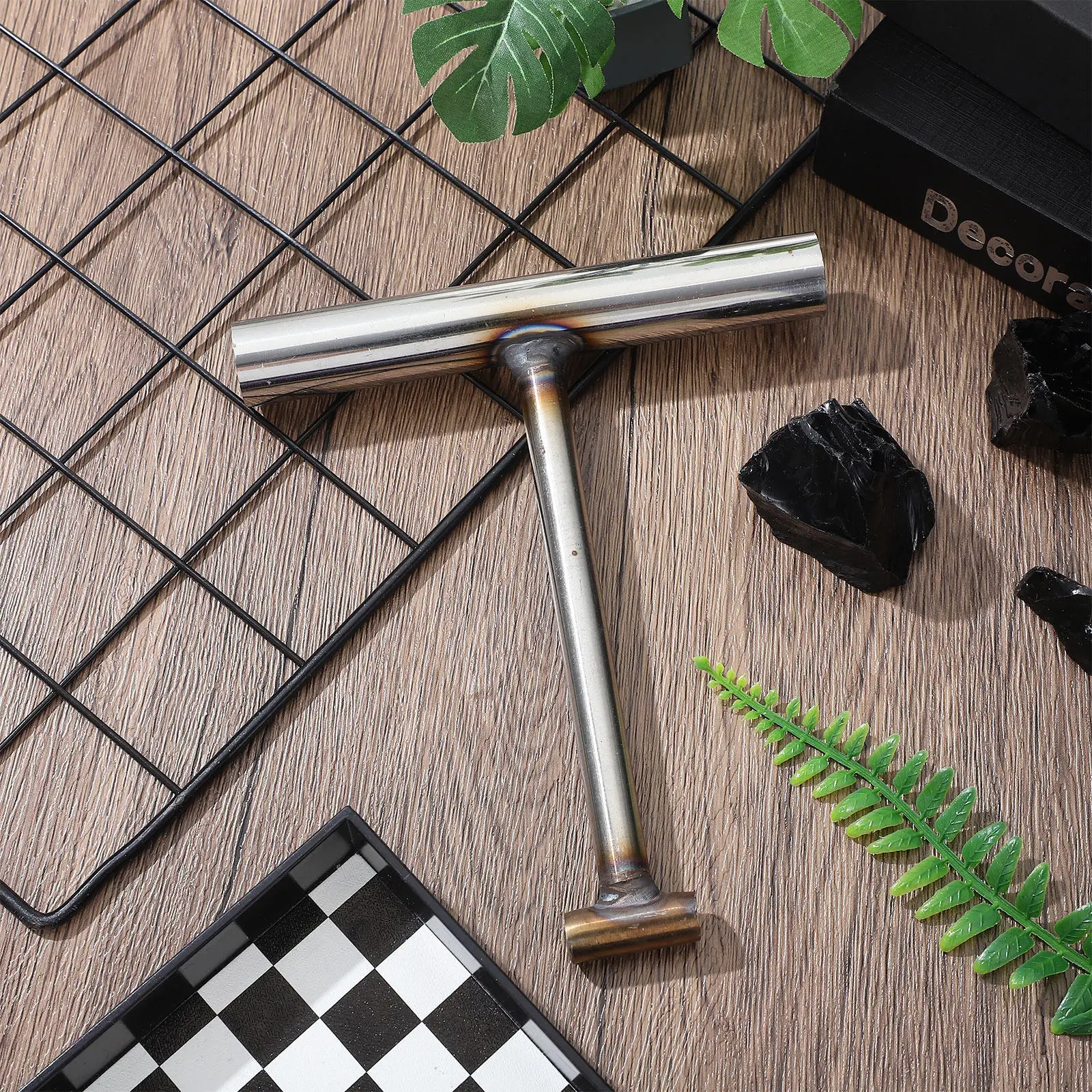 Heavy Duty Manhole Cover Lifting Hook Stainless Steel T-Shape Design for Drain Grates Sewer Cleaning Roll-Up Doors and Utility