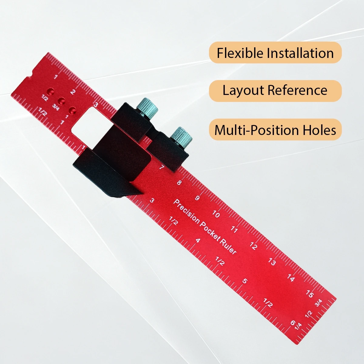 Aluminum Alloy Woodworking Scribing Ruler 160/200/300mm Metal T Track Ruler Adjustable Woodworking Marking Ruler for Home DIY