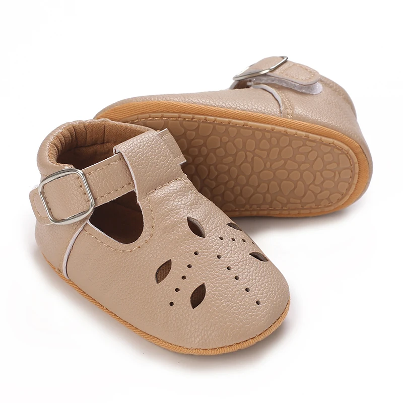 Lente en herfst babyprinsesschoenen Wandelschoenen met zachte zolen voor kinderen Enkele schoenen voor meisjes Veelzijdige leren babyschoenen