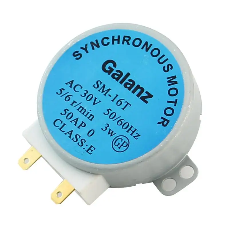 1PC Synchronous Motor SM-16T AC 30V 3W 5/6 RPM 50/60Hz For Microwave Oven Turntable 50 x 18mm/ 2\