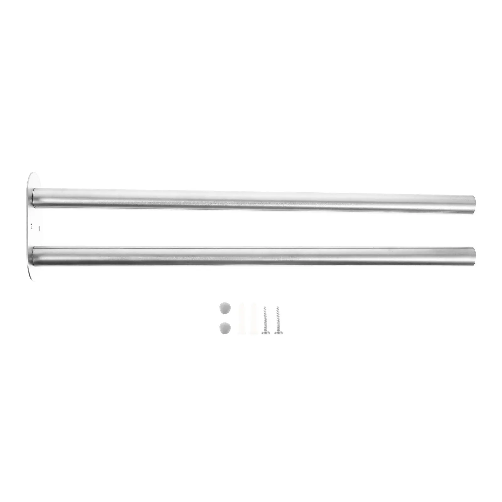 

Double Rod Towel Holder Stainless Steel Wall Mounted Bathroom Kitchen Towel Storage Rack Multifunctional Roll Paper Shelf Space