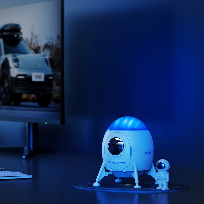 Smart Astronaut Galaxy-projector 2025 - Sterrennachtlampje met NASA-verhalen en slaaptimer, kinderkamerdecoratiecadeau voor kinderen/volwassenen