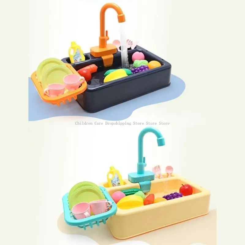 キッチンおもちゃ料理洗浄おもちゃシンクおもちゃ食器洗い機流水でおもちゃを弾く