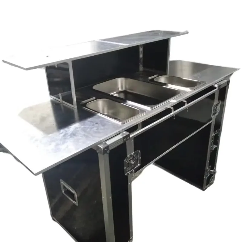 

HIGH QUALITY BLACK COLOUR PORTABLE BAR FLIGHT CASE MANUFACTURE FROM INDIA PERFECT BOX WITH EXPORT QUALITY