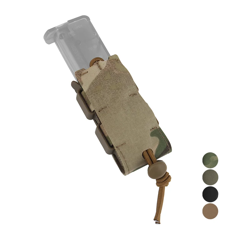 Multi Caliber Pistol Mag Pouch 9mm 40 45ACP 357 10mm MOLLE Mount Flashlight Knife Carrier Urban Utility Field U