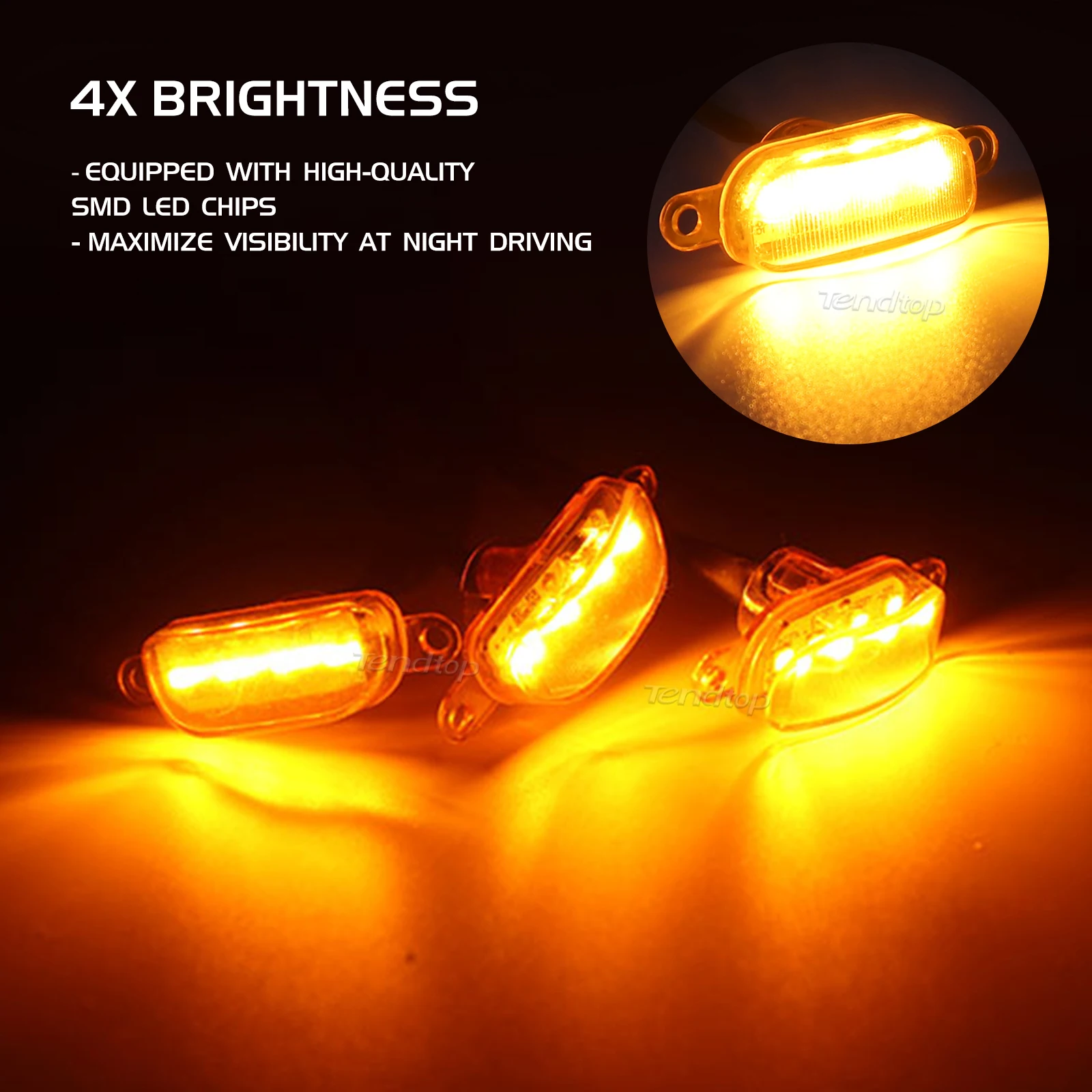 3/4/5pcs Car Front Grille Grill LED Light  Smoke Raptor Style Lamp Amber  For Ford F150 2004-2019 for RAM 1500 Raptor 2013-2018