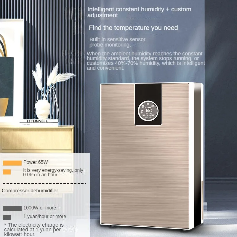 LED Display Controle Remoto Temporizador, temperatura personalizada, desumidificação silenciosa, pode ser conectado a uma mangueira de água