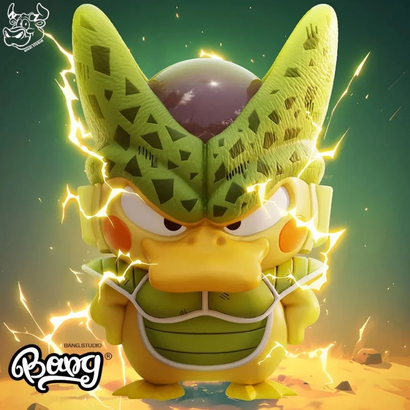 Psyduck Cos Cell Action Figure Anime Dragon Ball Z Figuras Dbz Manga Figurine Gk Statue Model Doll Peripheral Toys Birthday Gift