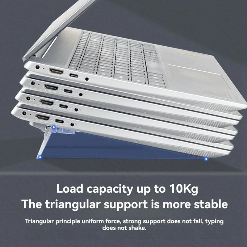 Mini Laptop Stand Portable Invisible Foldable Laptop Cooling Pad Laptop Keyboard Lift Stand Adjustable Support Feet