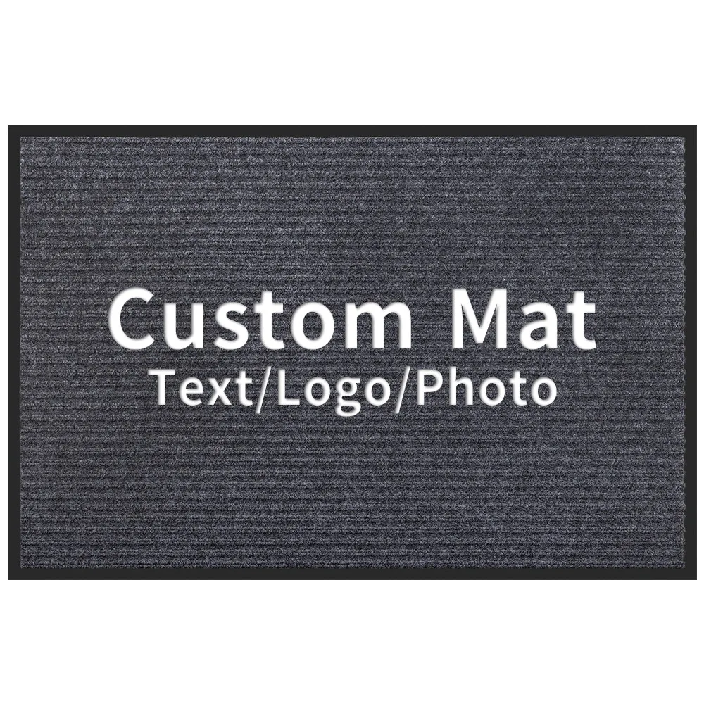 Personalized Business Doormat Custom Entrance Rugs Customization Branding Logo Mats PVC Cotton Anti-Slip Water Absorbent Carpet