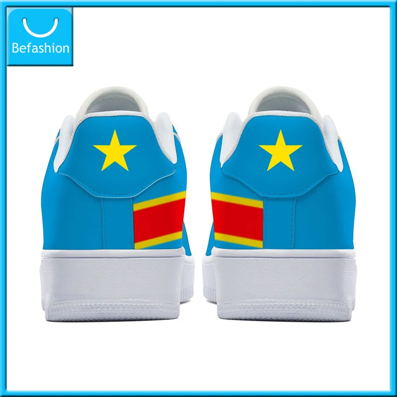 Dropshipping Print On Demand POD Casual Shoes Democratic Republic of Congo Flag Custom Print Air Force Sneaker Free Shipping