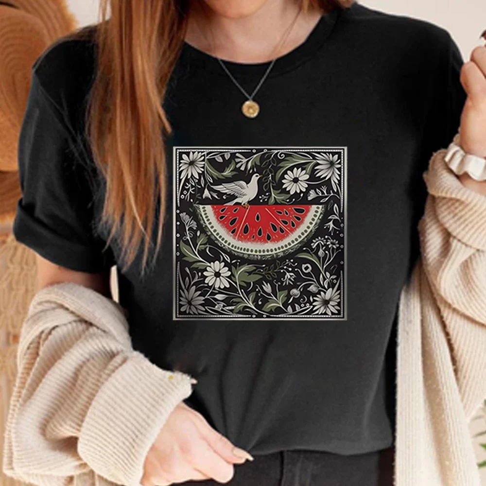 Retro Boho Watermelon Shirts This Is Not A Watermelon Shirt Human Rights Tee Watermelon Flag Tshirt Trendy Aesthetic Clothes