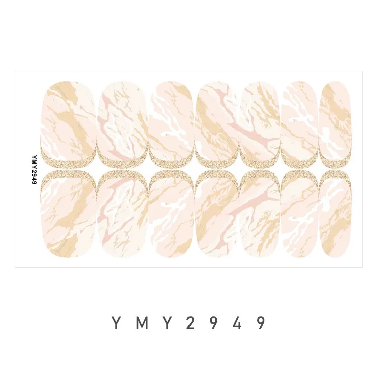 フルカバー大理石スマッジネイルステッカーネイルデコレーションネイルステッカーデザイナー自己粘着ネイルステッカーネイルアートステッカー