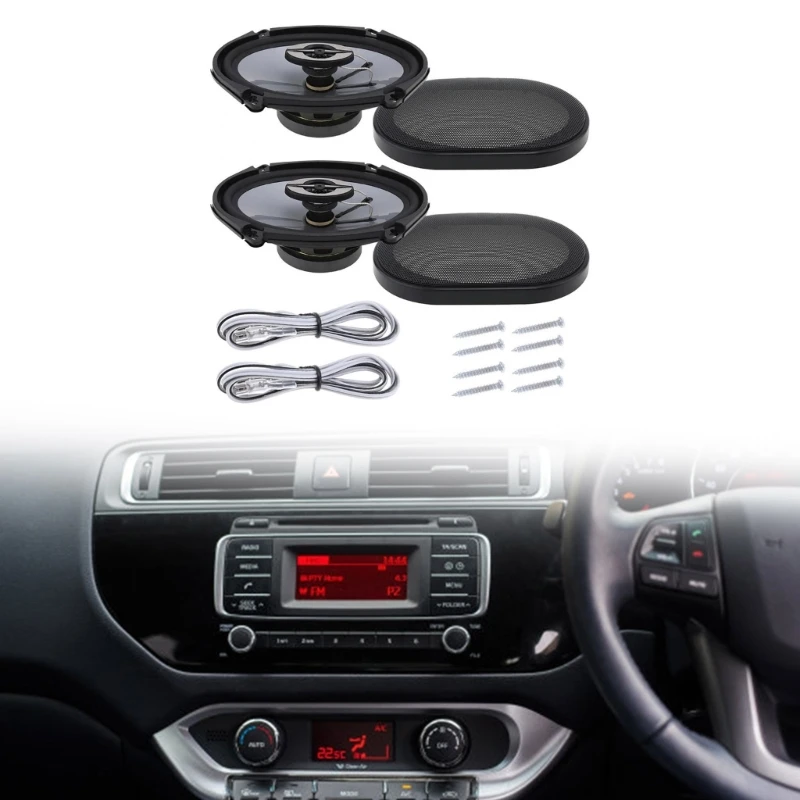 Car Stereo Loudspeakerss 380W High Middle Coaxial Vehicle Sound Systems Automotive Entertainment Easy Installation