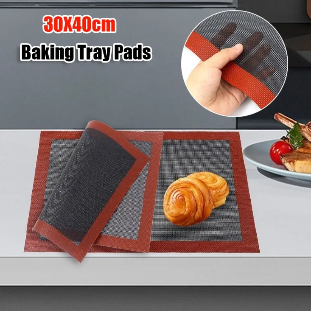 

30X40cm Portable Breathable Baking Tray Pads High Temperature Resistant Hollow Grill Mat Silicone Oven Cooking Accessories