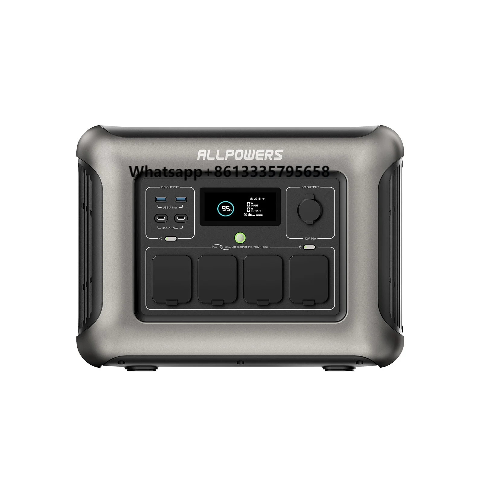 

Outdoor Solar Generator Portable Ups Power Supply Station 1800W Generator System Power Banks 1152Wh Capacity