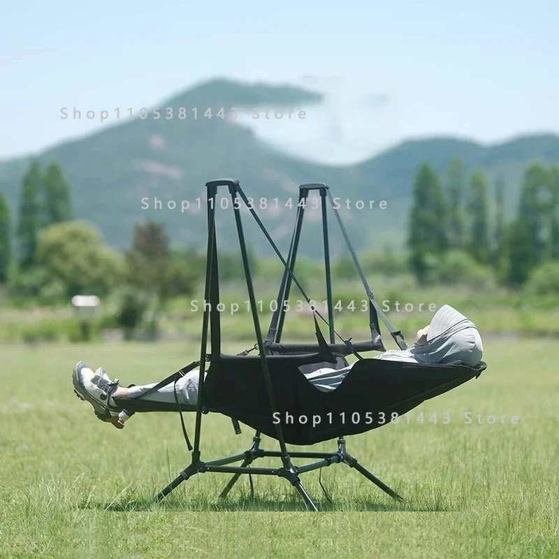 Rocking Chair Swing Chair 150kg Weight Capacity Outdoor Aluminum Alloy Folding Portable Recliner Leisure Camping Chair