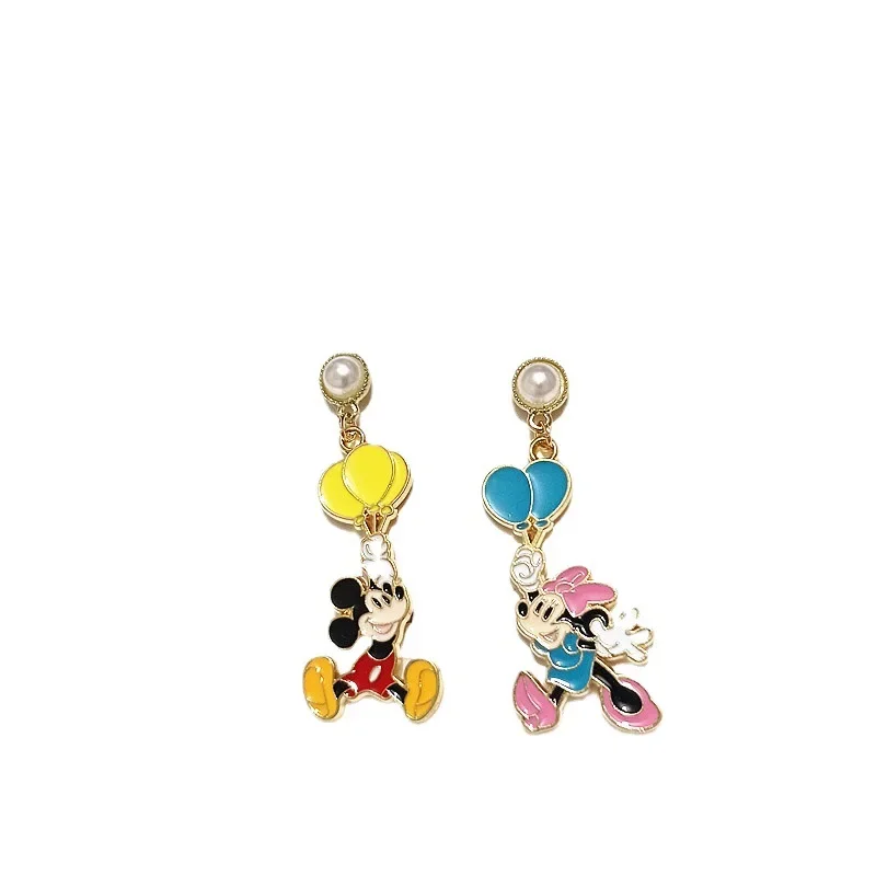 Disney Mickey Mouse Drop Earrings 2022 Korean Fashion  Creative Cute Princess Stud Earrings Jewelry Women\'s Party Birthday Gifts