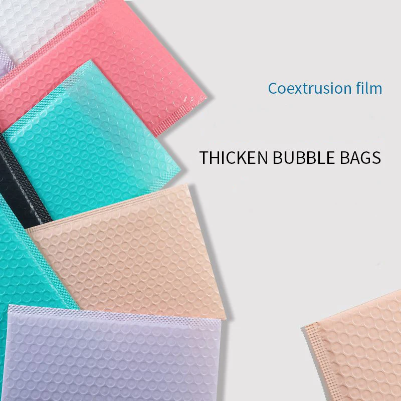 Pink Poly Bubble Mailers, Envelopes acolchoados, a granel, Bubble Forrado Wrap, Polymailer Sacos, para Embalagem de Envio, Correio, Auto Seal, 50Pcs