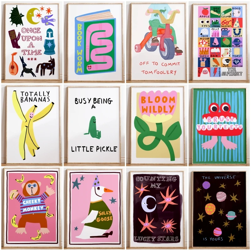 

Красочный постер с принтом «Маленький огурчик», картина на холсте, ретро-модный настенный декор для кухни в стиле ретро, украшение для дома