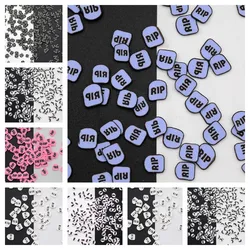 100g/Lot Polymer Cute Halloween Bat Cat Rip Clay Slices Sprinkles  for Crafts Making Nail Art ,Scrapbook DIY