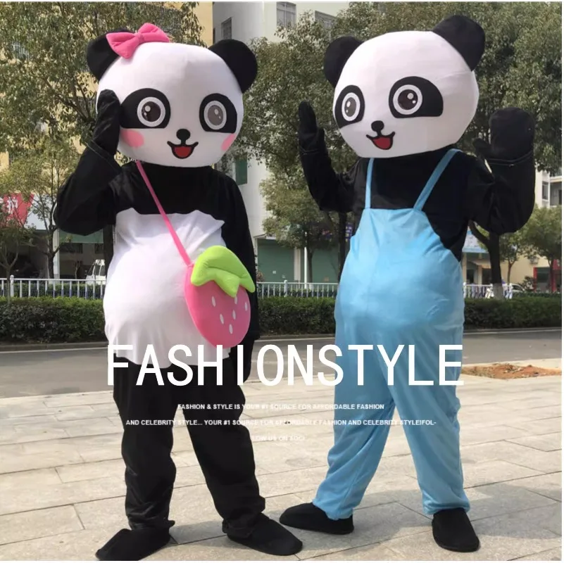 Panda Mascot Costume New Version Christmas Cosplay Mascot Costume Halloween Birthday Party Dress