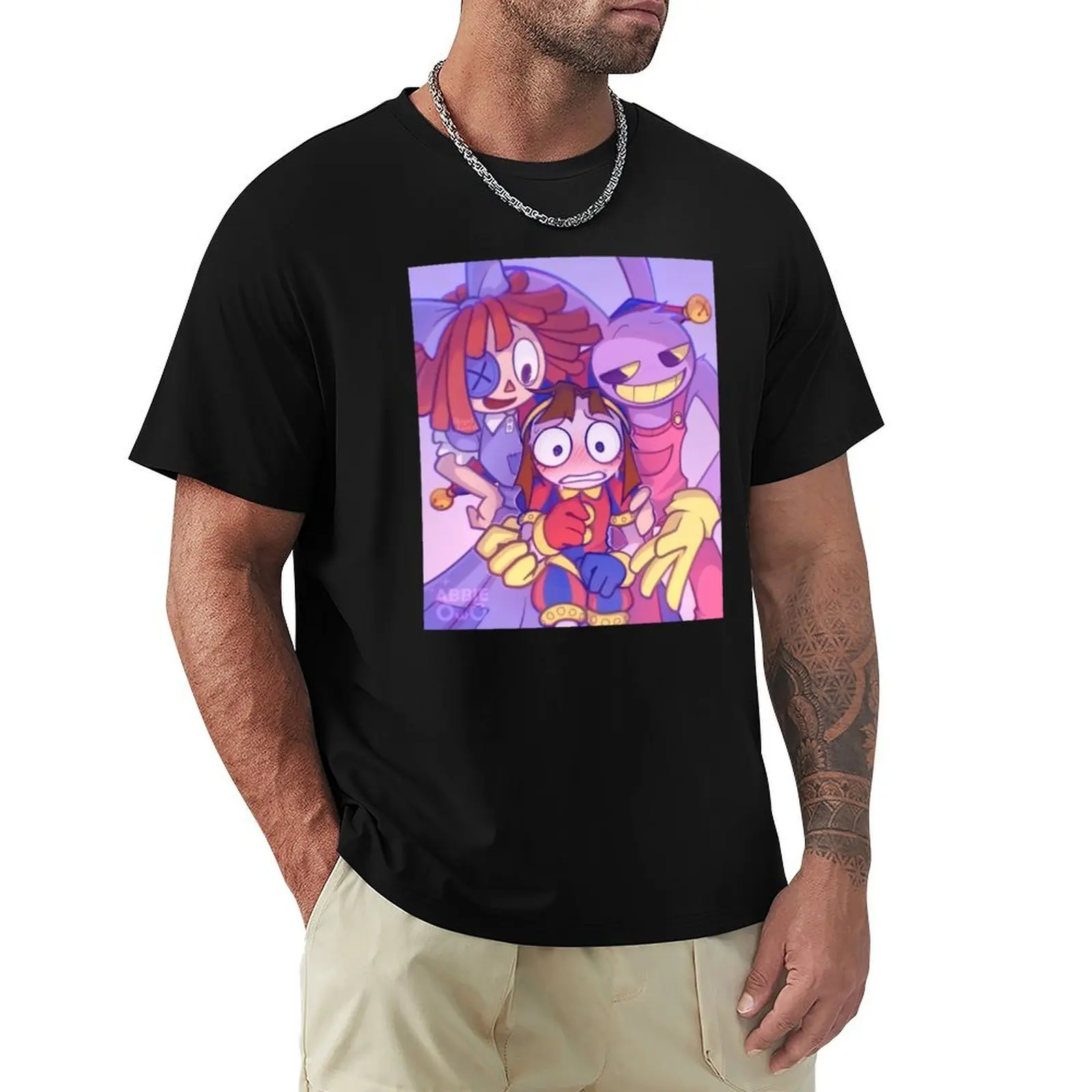 

pomni the amazing digital circus fanart Animation Series T-Shirt new edition summer 2025 men clothings