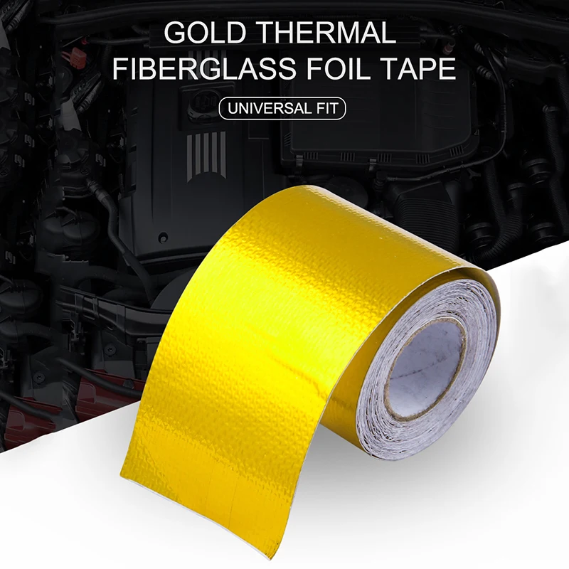 Reflect A Gold Thermal Tape Air Intake Heat Insulation Shield Wrap Reflective Heat Barrier Self Adhesive Engine