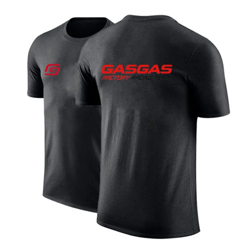 2024 Motorcycles GasGas Logo Print Popular Solid Color Round Neck Tees Tops Summer Men's Sports High Quality Cotton Short Sleeve