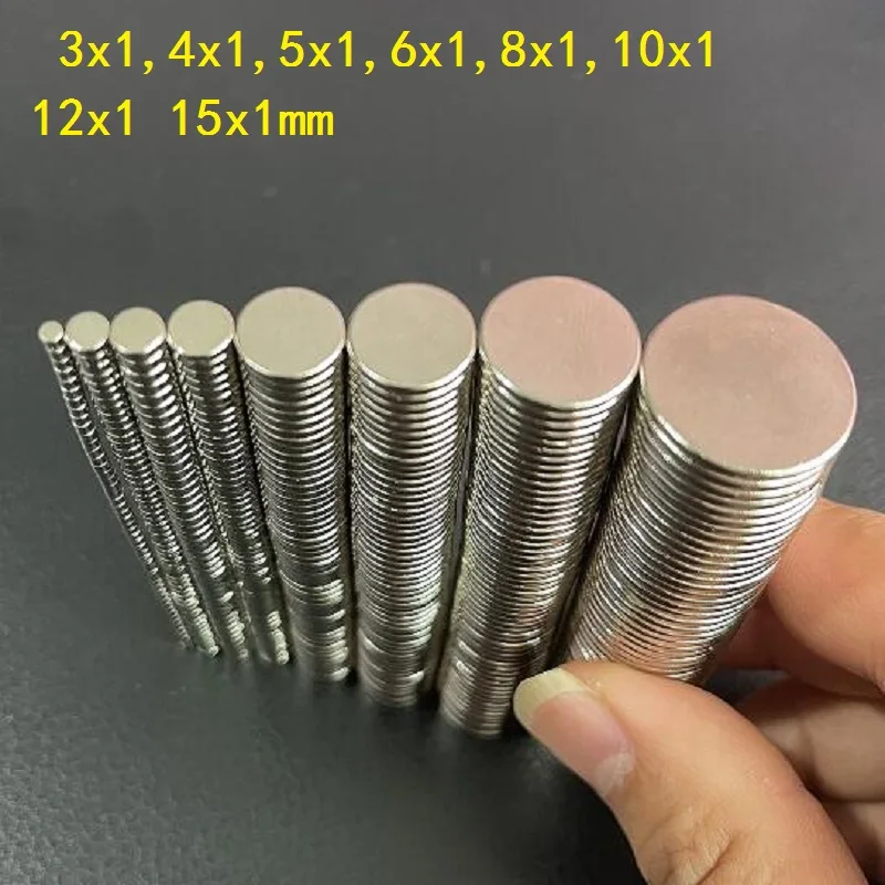 N35 Round Magnet 3x1,4x1,5x1,6x1,8x1,10x1 12x1 15x1mm Neodymium  Permanent NdFeB Super Strong Powerful Magnetic imane Disc   New