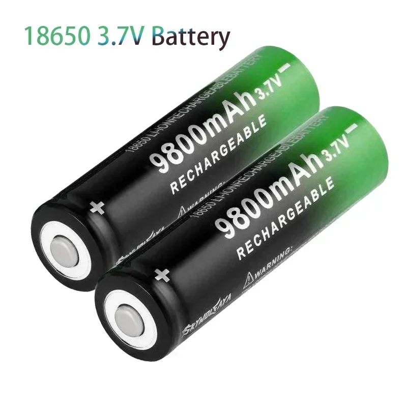 One Hundred % New 18650 3.7V 9800mah Flashlight Headlamp Rechargeable Battery Lithium Ion Rechargeable Battery 18650