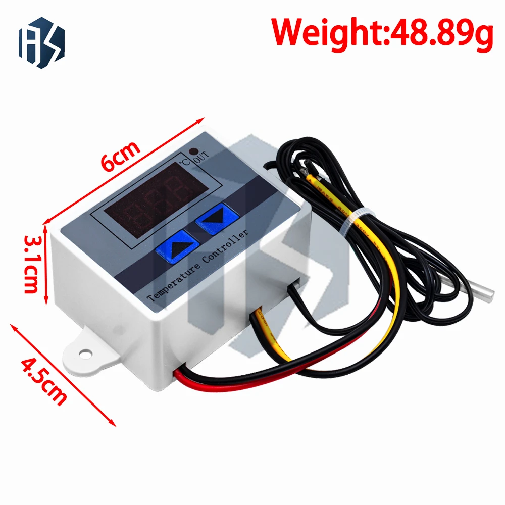 GREAT IT 10A 12V 24V 220VAC Digital LED Temperature Controller XH-W3001 for Arduino Cooling Heating Switch Thermostat NTC Sensor