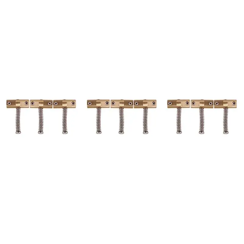 

Guitar Compensated Bridge Brass Saddles Set 10.8Mm Style Bridge Saddle For TL Style 6 Strings Electric Guitar Part(9Pcs)