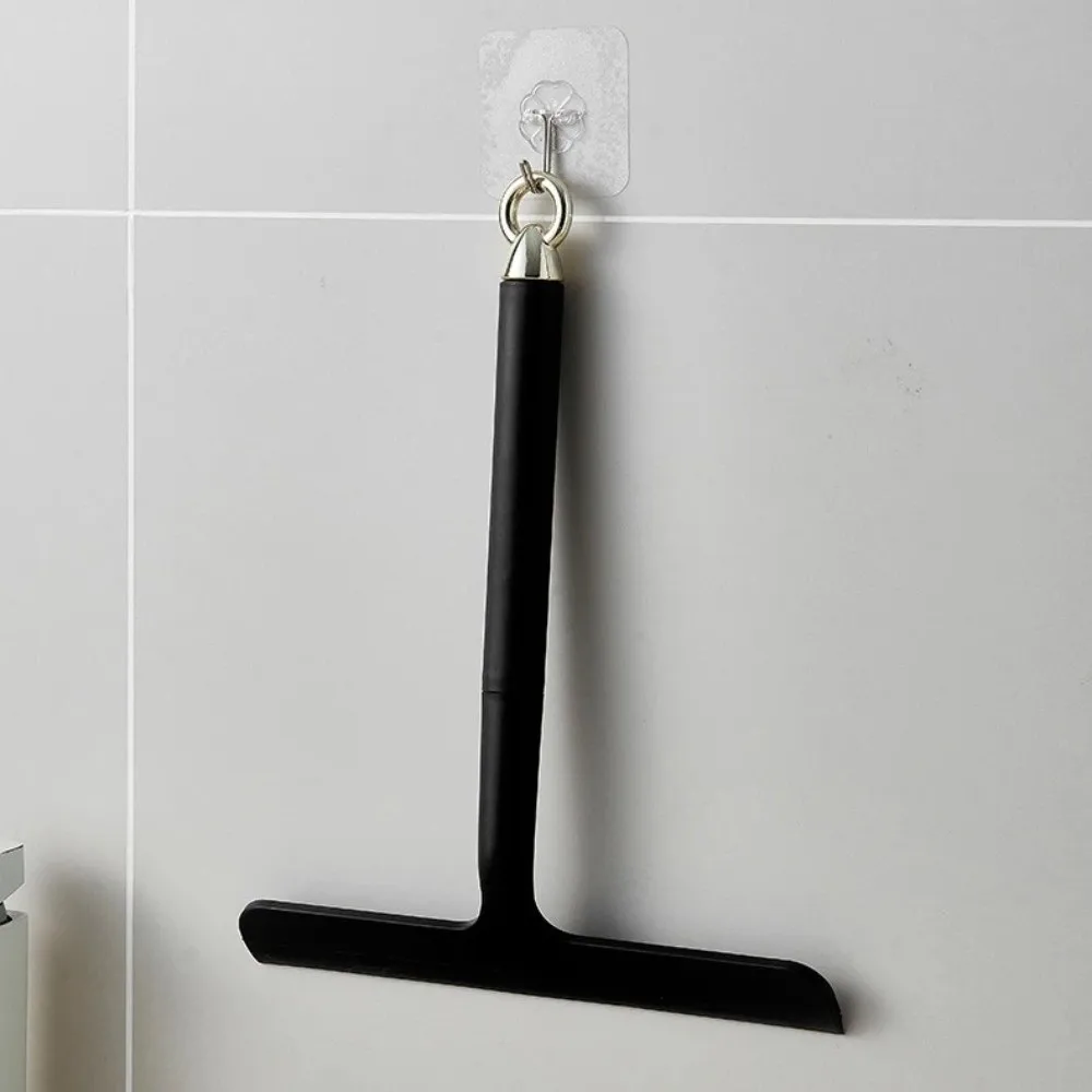 المنزلية مع مقبض الزجاج مكشطة نظيفة الجدار شنقا البلاستيك الزجاج تنظيف أداة سيليكون الزجاج ممسحة الحمام #5