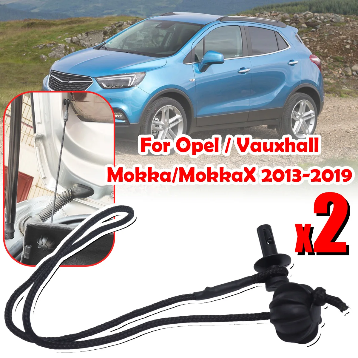 

For Opel / Vauxhall Mokka/Mokka X 2013-2019 Boot Trunk Parcel Shelf Tray Strap String Clips Rear Shelf Bracket Clips Accessories