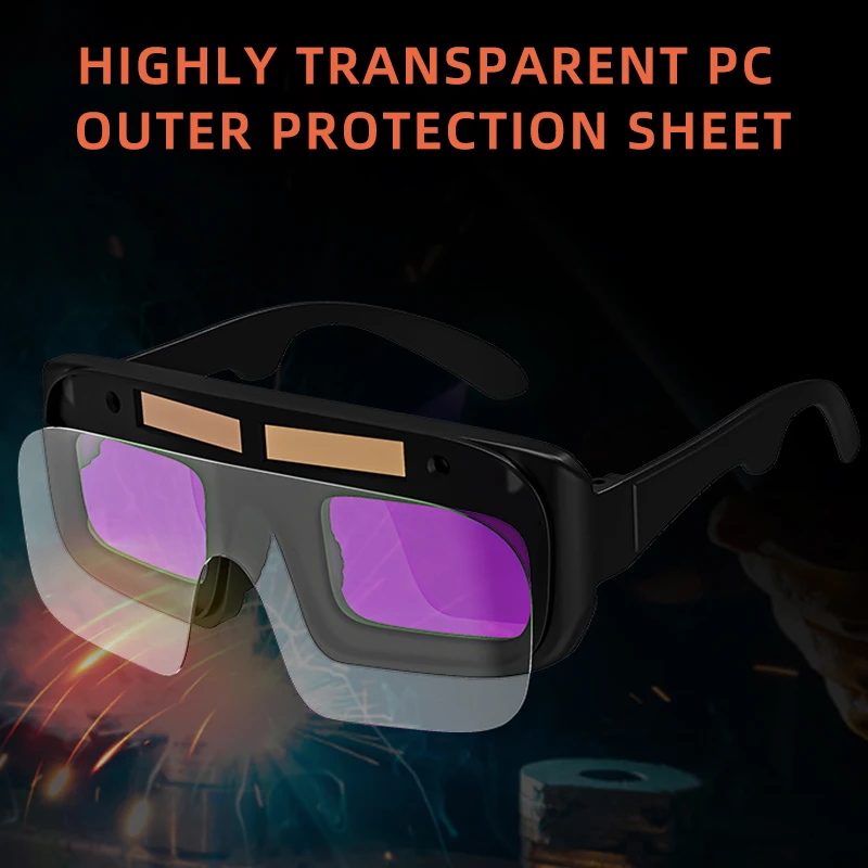 แว่นตางานเชื่อมพลังงานแสงอาทิตย์อัตโนมัติ Dimming Professional Pelindung Mata PC แว่นตาเชื่อม Anti-Glare แว่นนิรภัย