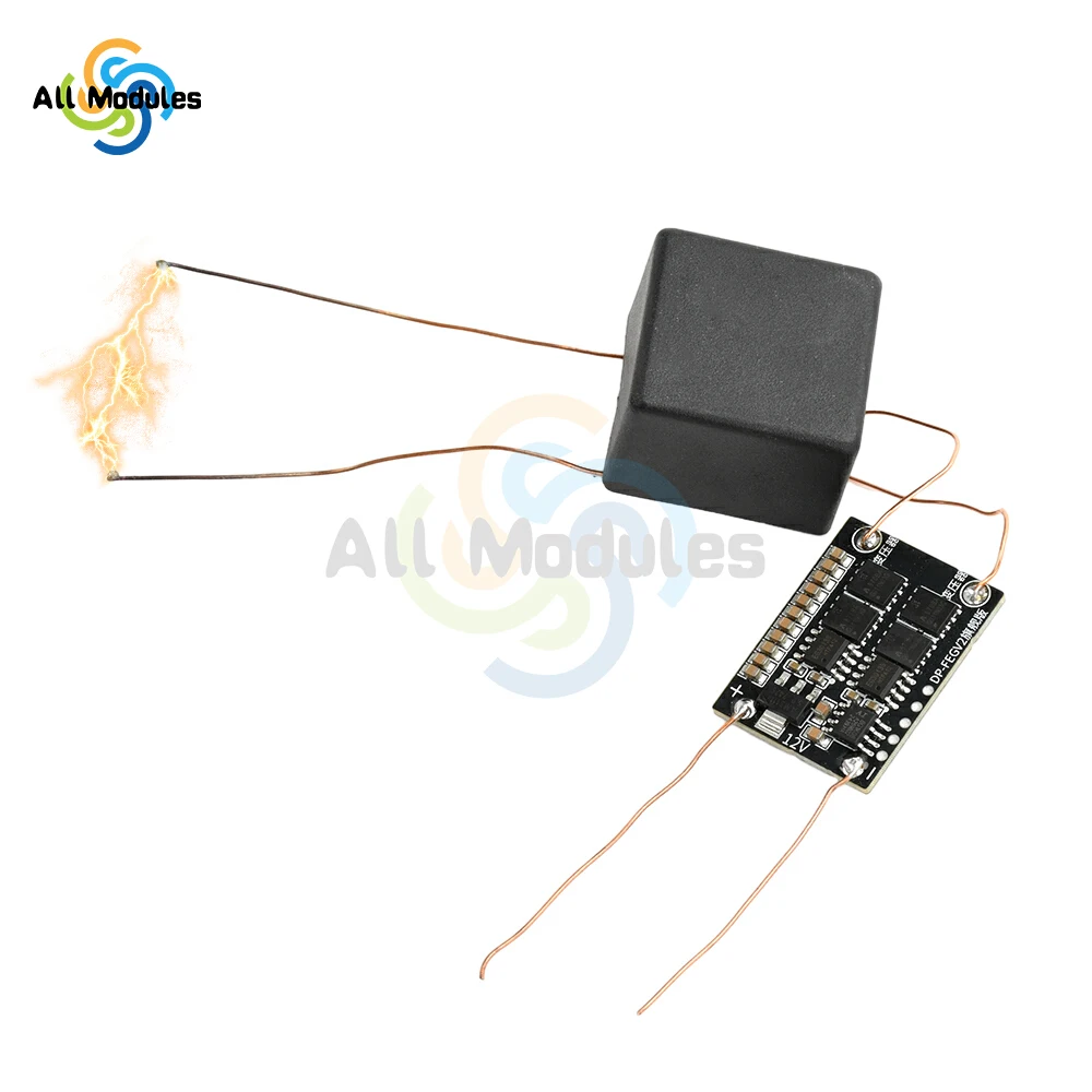 DC 4-12 В до AC 20 кВ Boost Spark Arc Модуль катушки зажигания Дуговый воспламенитель Высоковольтный модуль Плата драйвера Трансформаторная зажигалка