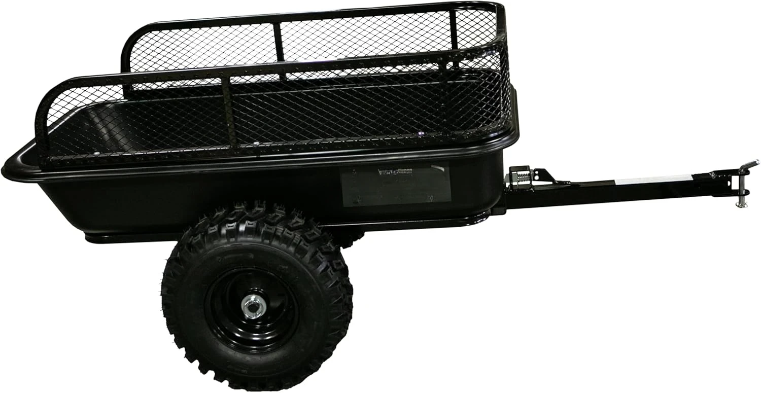 ®Impact Implements 1500lb Poly Tub Utility Cart Cargo Trailer. Tilt Bed & Foot-Release Dump for ATV's UTV's