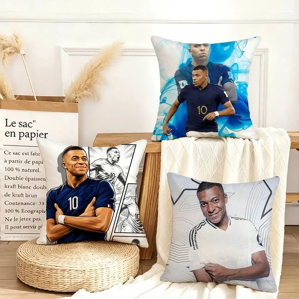 

Kylian Star M-Mbappe Football Various Sizes Square Pillow Case For Car Home Bedchamber Decor