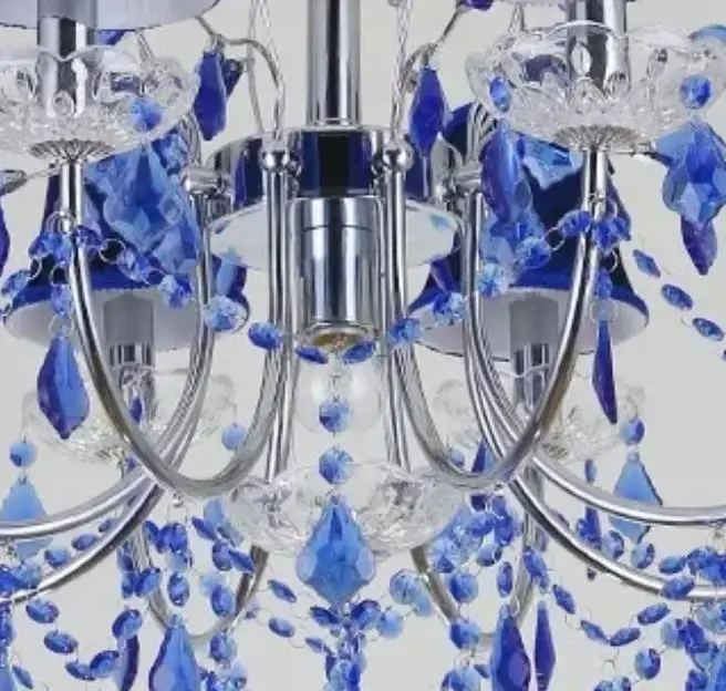 

American Country Iron Crystal Chandelier Personality Branch Dining Room Bedroom Light Creative Cloakroom Internet Cafe Light