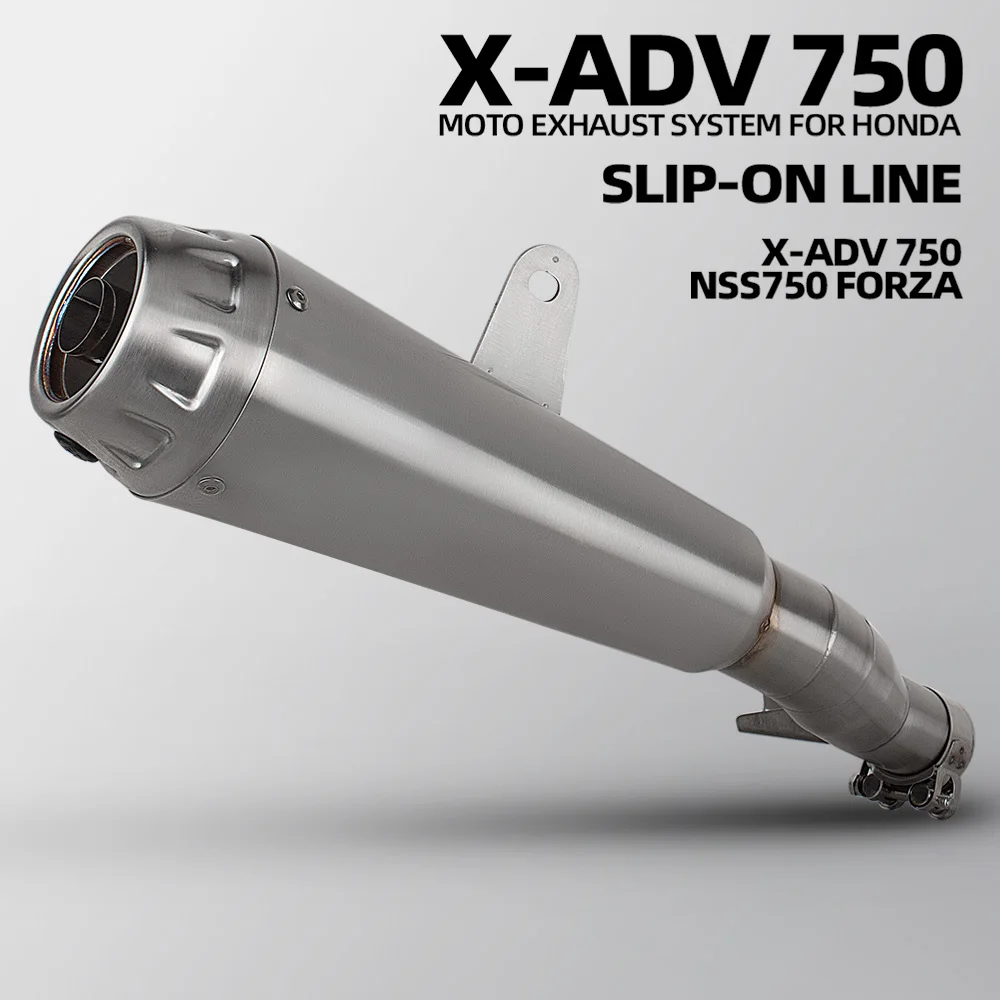 

Slip On Line For Honda X-ADV ADV750 Forza750 NSS750 2017-2024 Motorcycle Exhaust Kit Tail Link Pipe Muffler With DB Killer