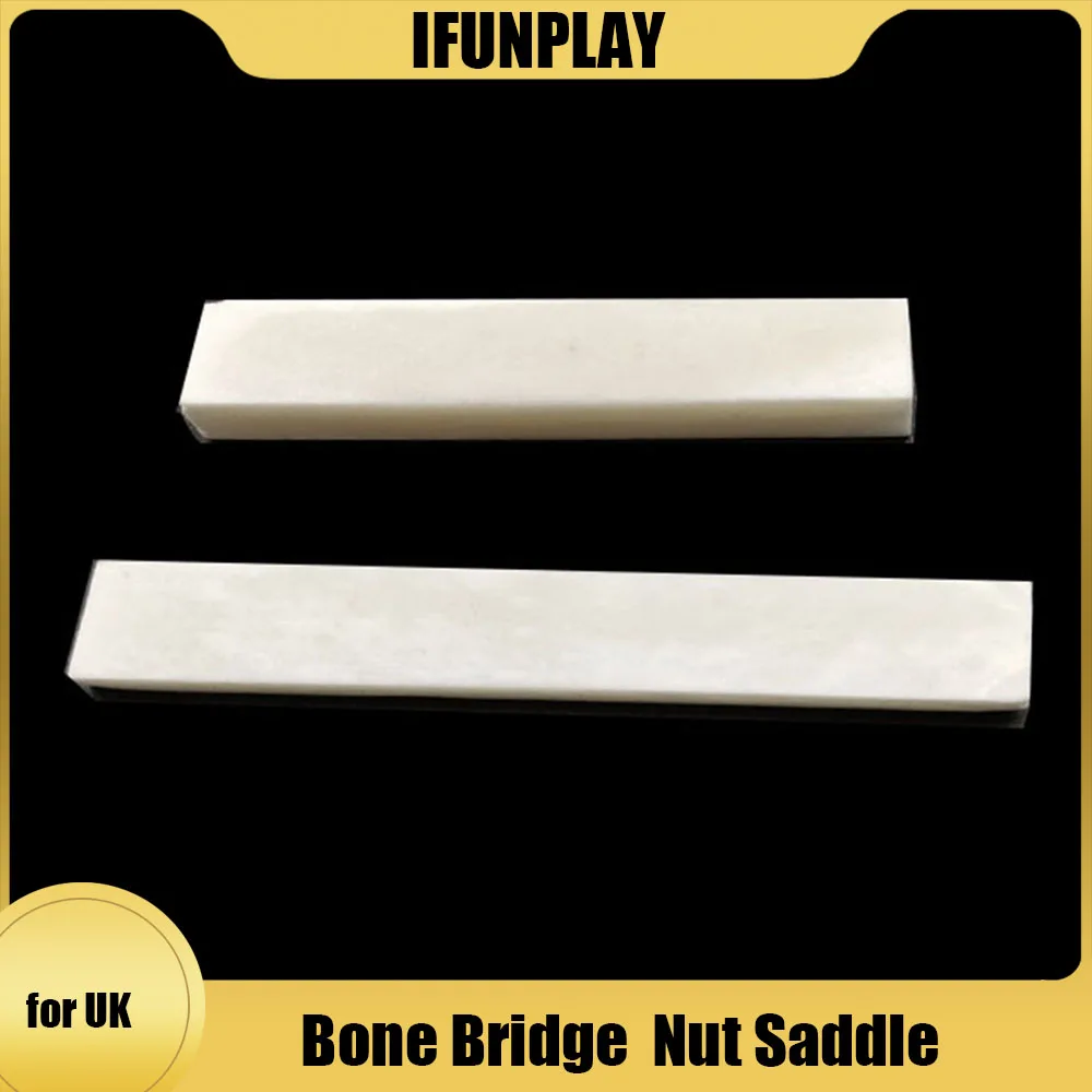 DIY Natural Bone Ukulele 4String Mini Guitar Bridge Nut Saddle 100% Natural Cow Bone Handmade Bone Blank Block