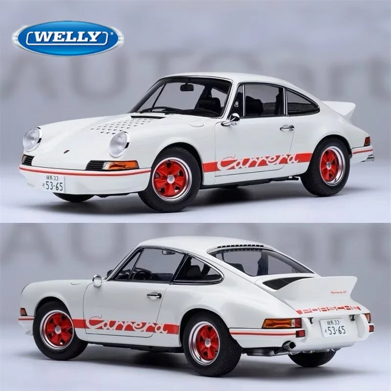 

Welly 1:24 Porsche 911 Carrera RS Alloy Sports Car Model Diecasts Metal Track Racing Vehicles Car Model Simulation Kids Toy Gift