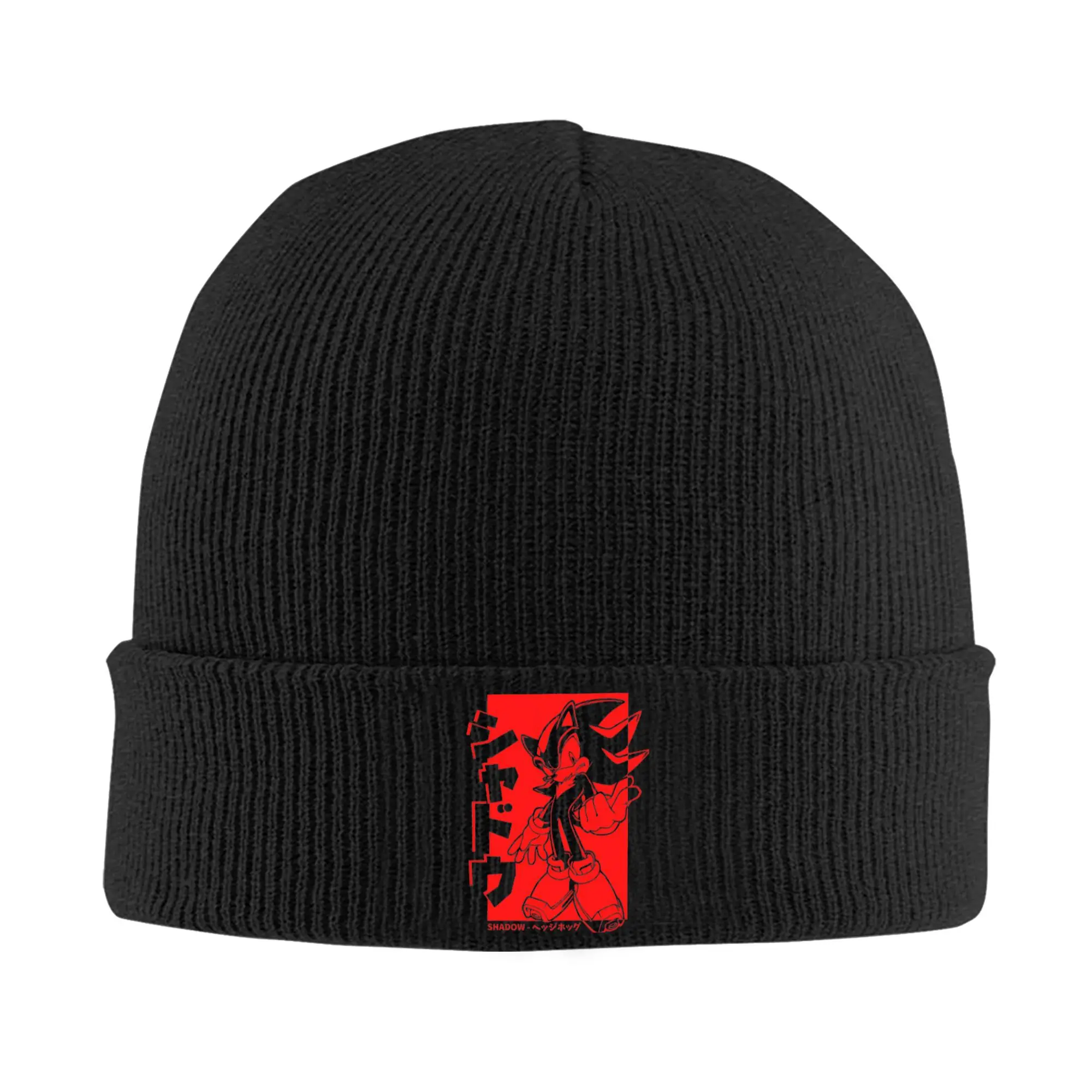 Japanese Shadows Cartoon Hat Autumn Winter Skullies Beanies Warm Cap Unisex Acrylic Bonnet