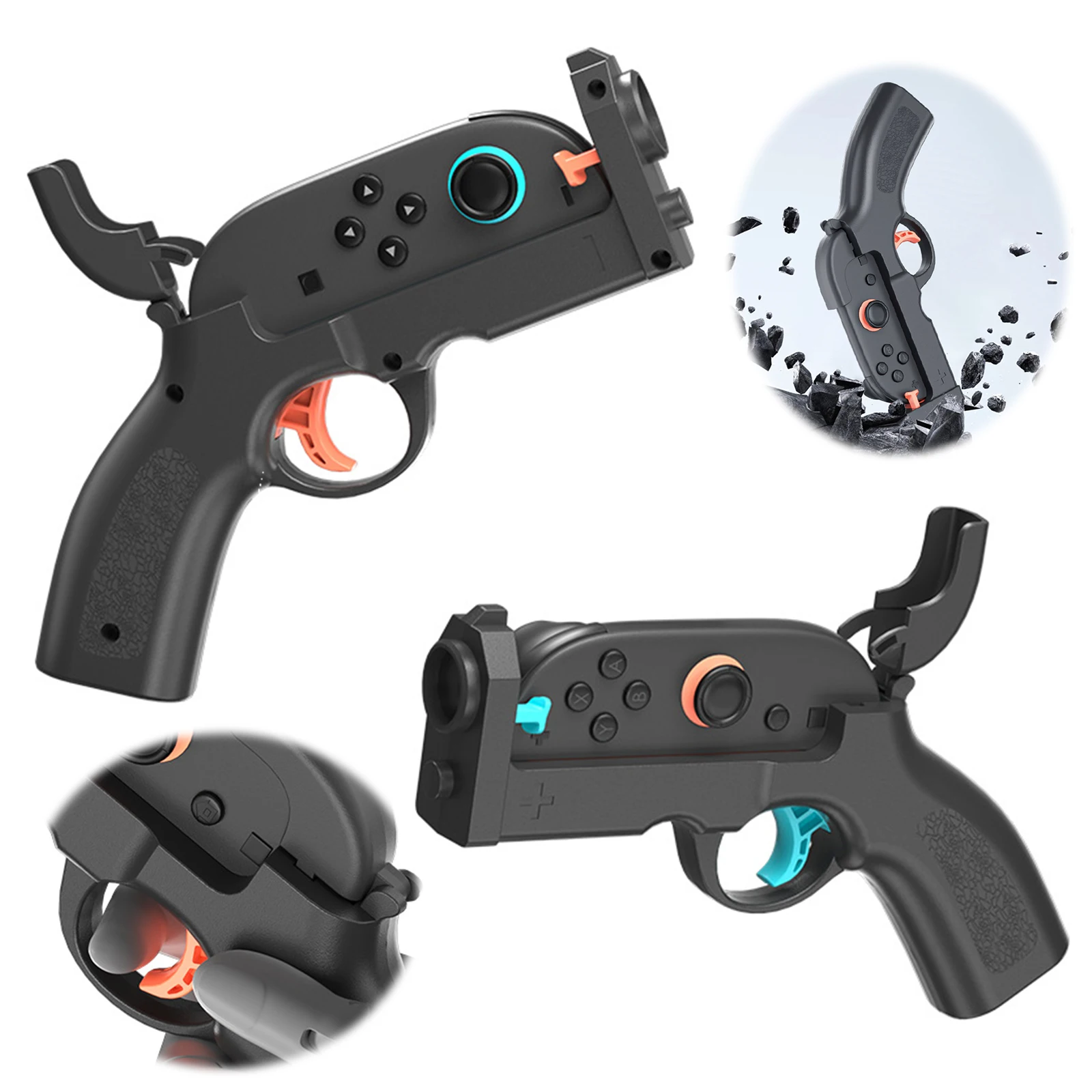 Shooting Game Gun Small Handle Shooting Game Gun Stock Grip Hand Grip Motion Controller for Switch 2 Joy-Con Controller Accessor