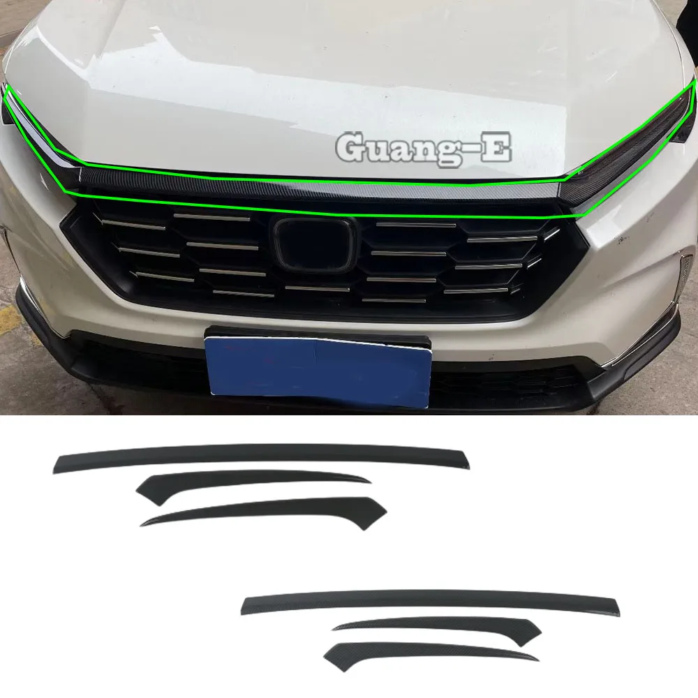 

Car Front Bumper Hood Engine Trim Cover Decoration Frame Light ABS Plastic Exterior Accessories For Honda CRV CR-V 2023 2024