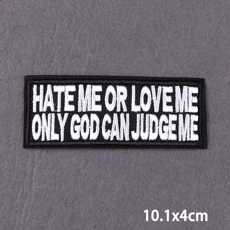 Schwarzer Aufnäher mit Slogan zum Aufbügeln für Kleidung, DIY-Stickerei-Applikation, Bügelbare Aufnäher, DIY-Bügelsticker, Abzeichen – Detail 39